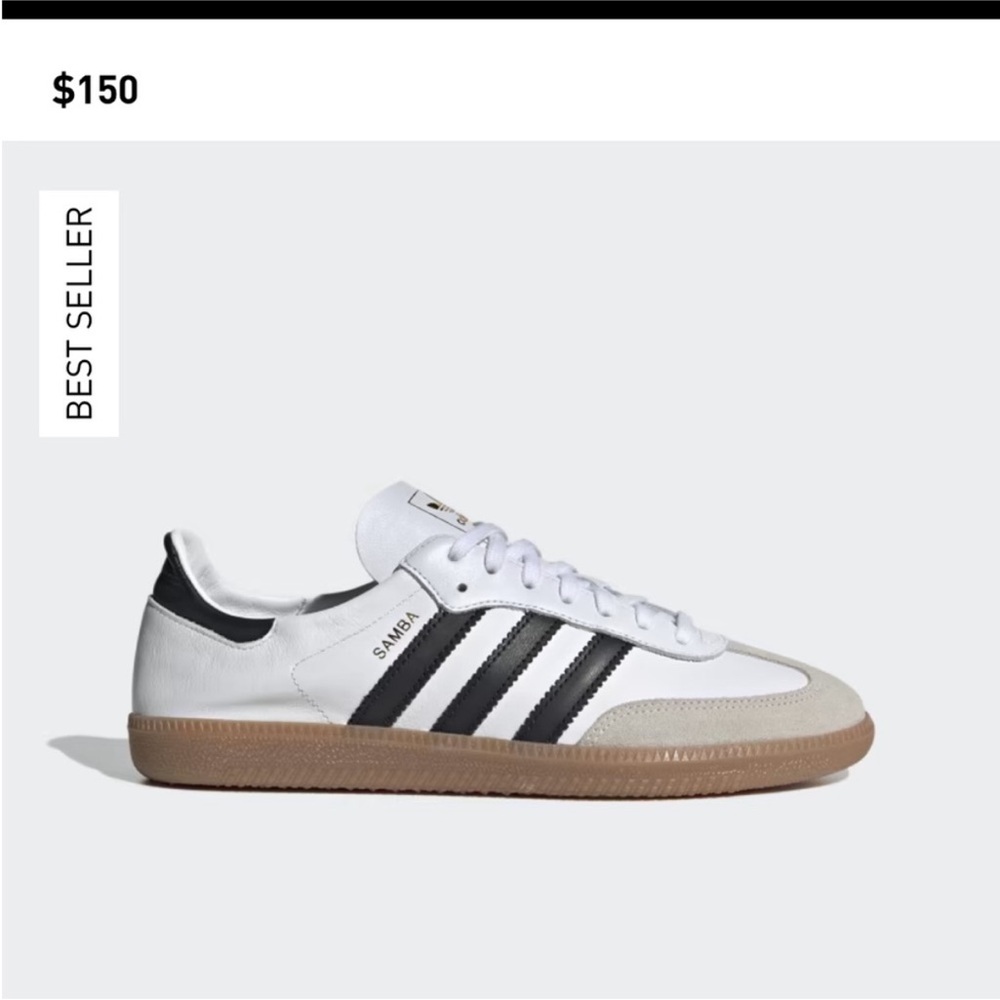 Adidas Decon Samba leather White and Black Trainers